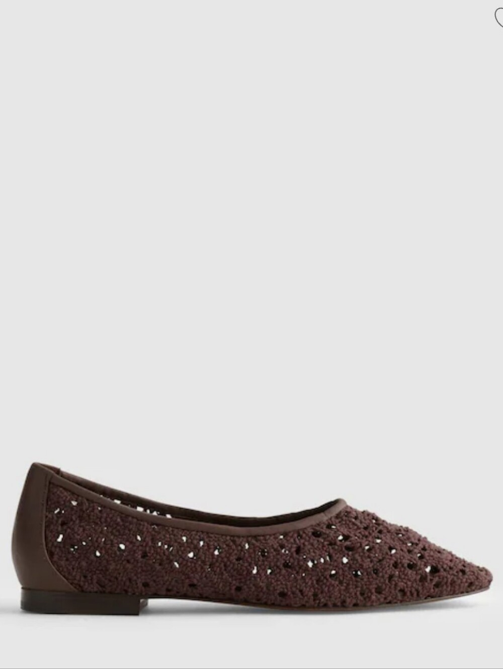 Madewell The Mylie Crochet Ballet Flat - Espresso Bean